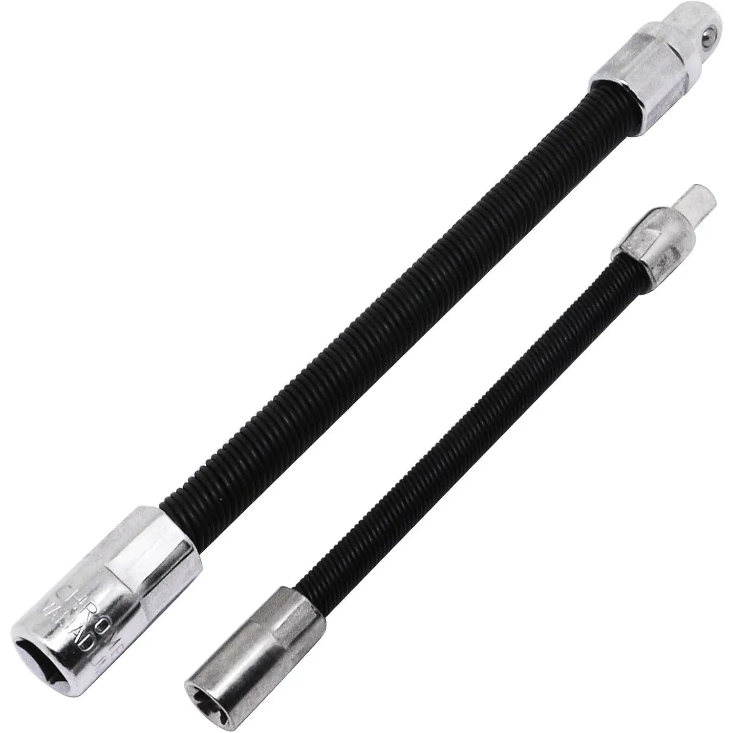 Alloy Steel Flexible Socket Wrench Extension Bar Set, 1/4"-3/8" Sizes with Flexible Torque Transmission, Mechanic Equipment for Auto Repair, Tools for Mechanics with Adjustable Flex Length, Socket Tools