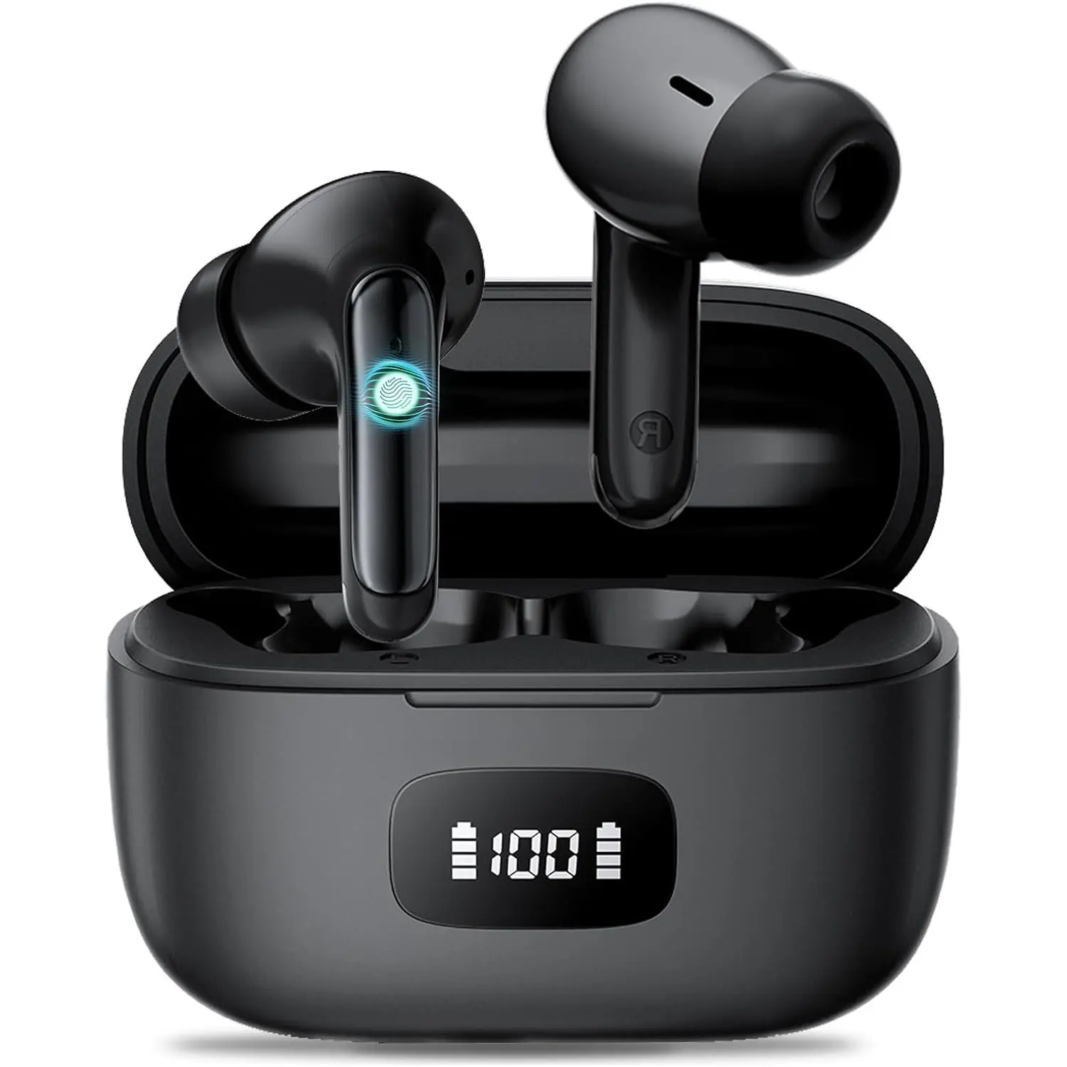 Earbuds, Wireless Earbuds 2026 Bluetooth 5.3 Headphones, 56Hrs Hi-Fi Stereo Deep Bass Earphones with 4 ENC Noise Cancelling Headphones Mics, IPX7 Waterproof Ear Buds for iPhone Android Phones Laptop