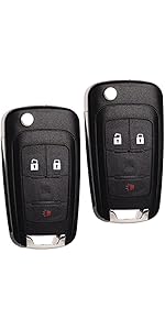 Key Fob Replacement Fits for Chevy Cruze Equinox Camaro Impala Malibu Sonic Buick Regal Verano Encore Lacrosse GMC Terrain 2010-2021 OHT01060512 Keyless Entry Remote Control 13504199