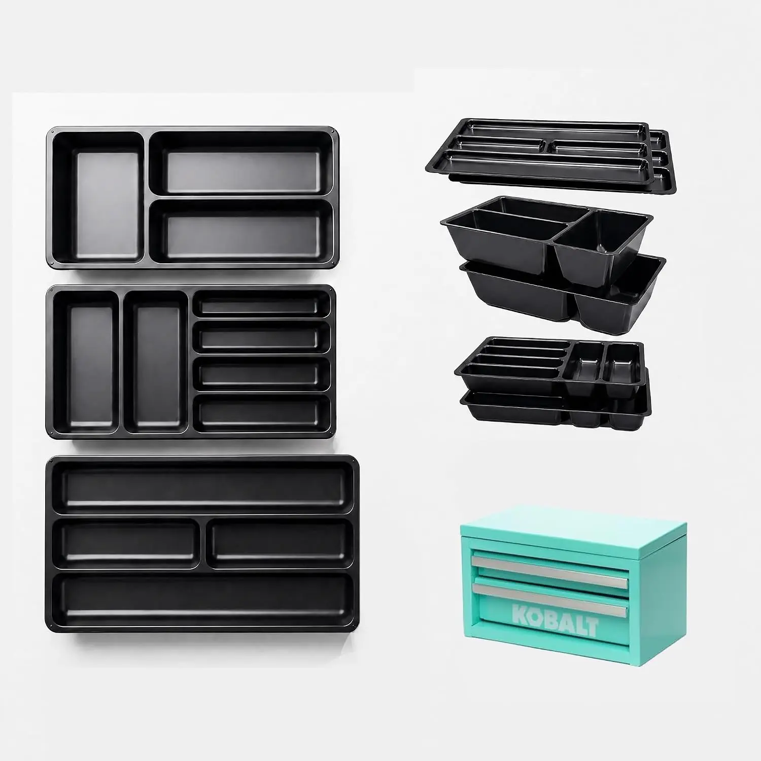 6 Pcs Tool Box Organizer Tray Divider Set for Mini 2-Drawer ToolBox – Compatible with Both Old & New Version,Tool Desk Drawer Organization, Toolbox Accessories&Organizer.