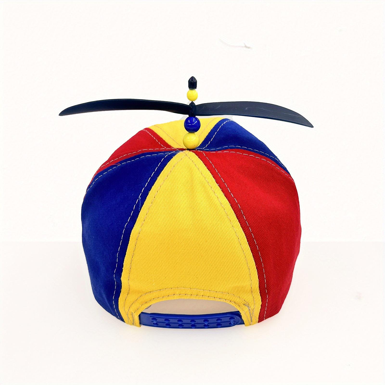 /European and-Border Creative Detachable Propeller Baseball Cap, Parent-Youngsters Sun Protection Bamboo Dragonfly Peaked Cap