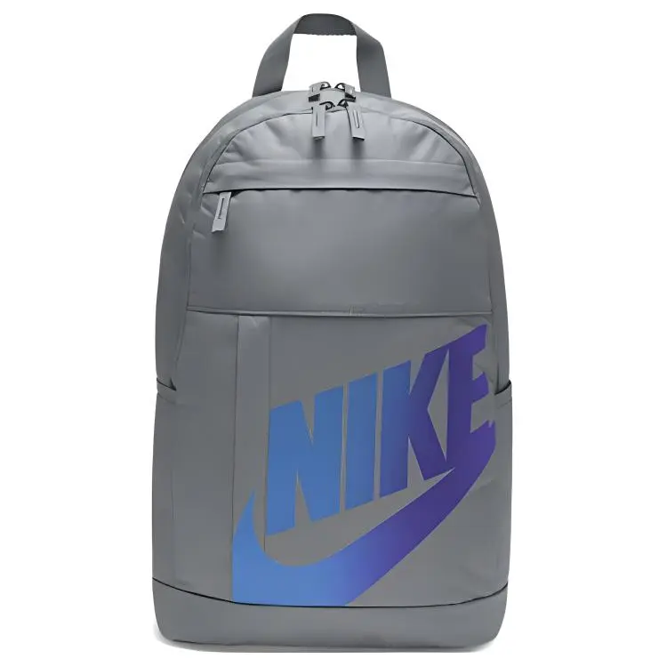 Nike Elemental Color-Changing Logo Polyester Backpack for Men and Women, Casual Style in Gray