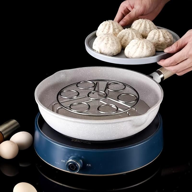 Thickened And Reinforced Stainless Steel Steaming Rack, Multifunctional Adjustable Height Steaming Frame, Extra Thick Stainless Steel Pot Rack, Heat-Resistant Steaming Mat, And Storage Solution for Cookware