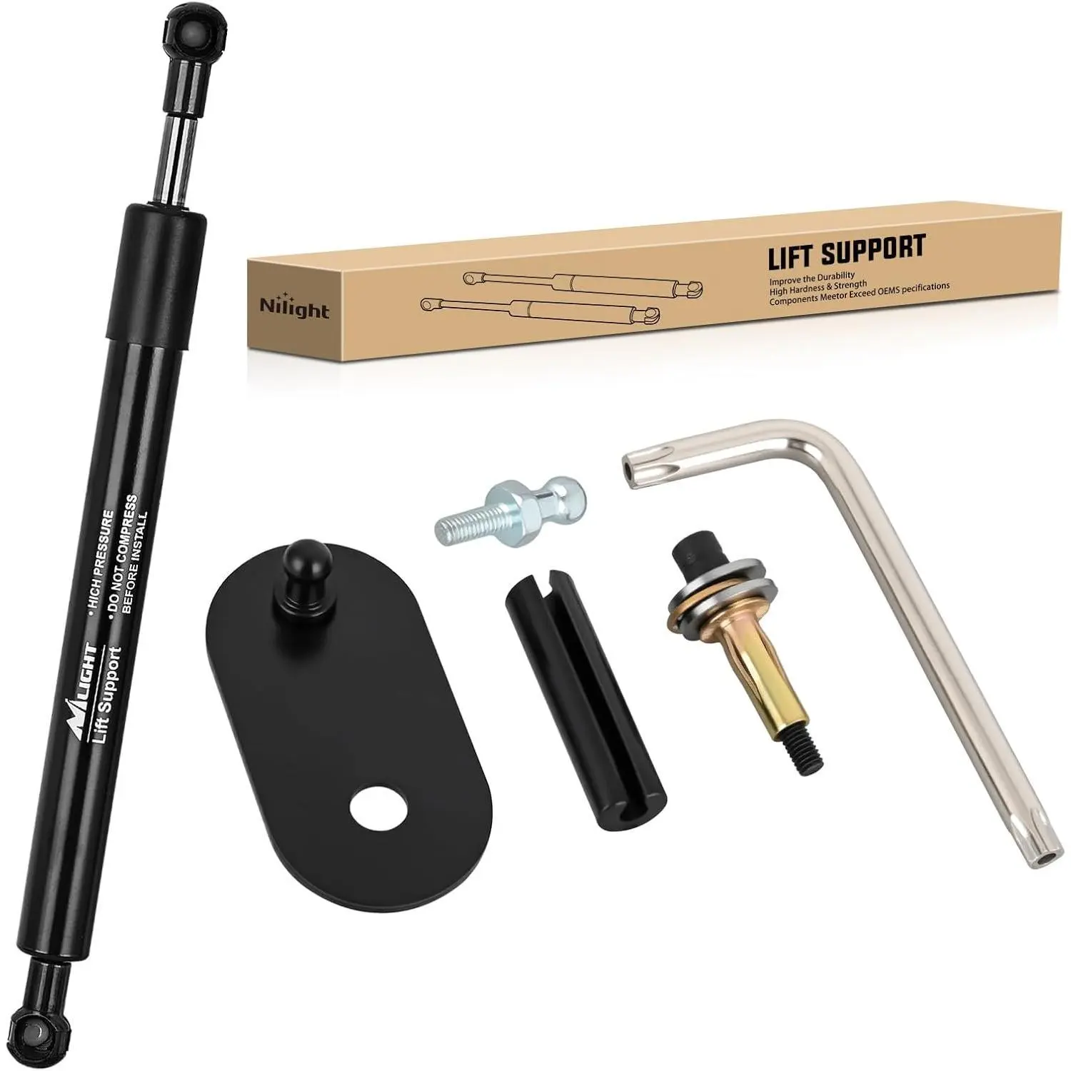 Nilight Functional Truck Tailgate Assist Shock Kit - Truck Accessories for Dodge Ram 1500,2500,3500 (2009-2025) - Automotive Car Repair Accessory