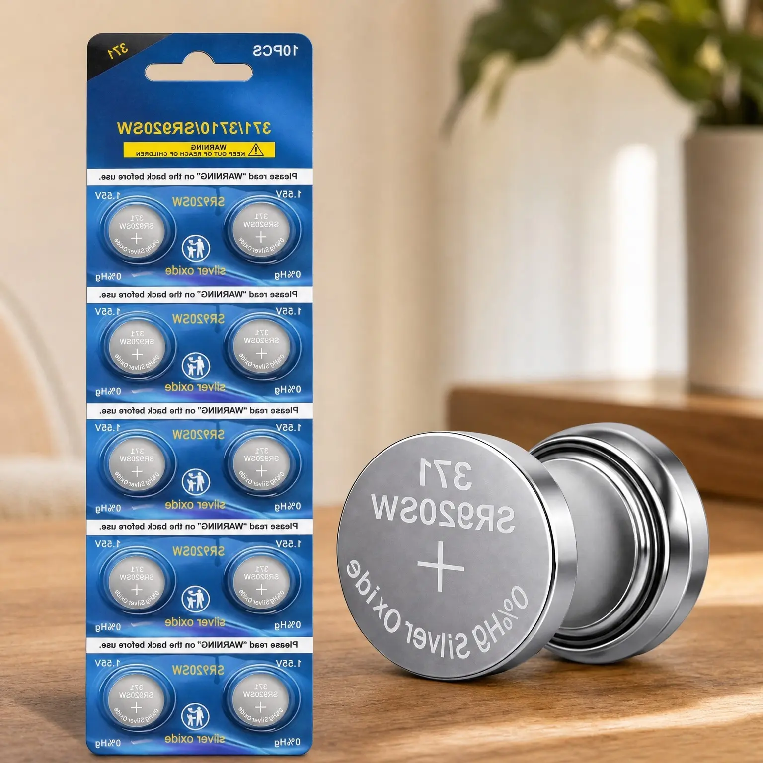 10 Pack SR920SW 371 Watch Batteries 1.55V Silver Oxide Button Cells | Long-Lasting and Leak-Resistant for Watches, Calculators, Clocks, Thermometers and Remote ControlsGift