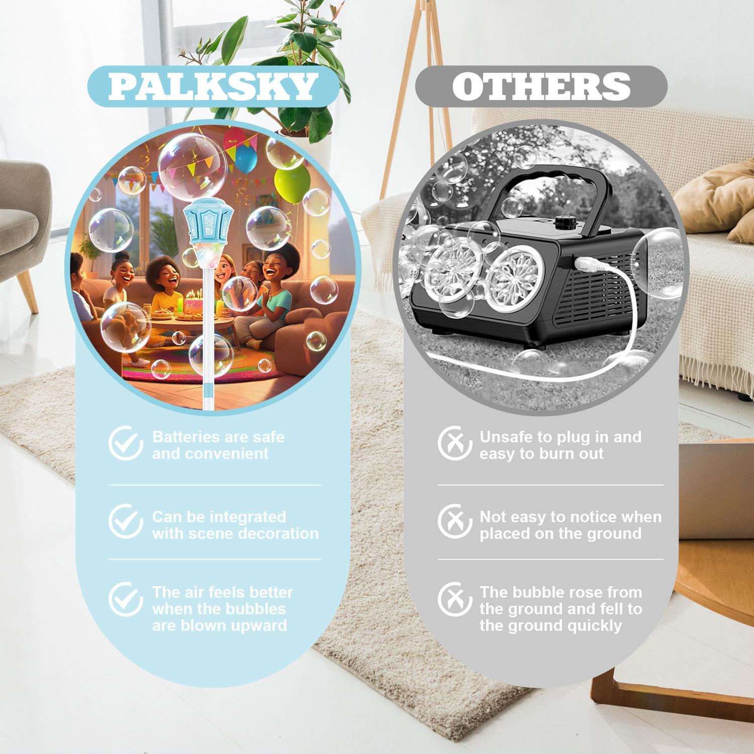 New Automatic Road Lamp Bubble Machine with Lights & Music, Outdoor Garden Bubble Toy, Perfect for Party, Wedding, Holiday Celebration