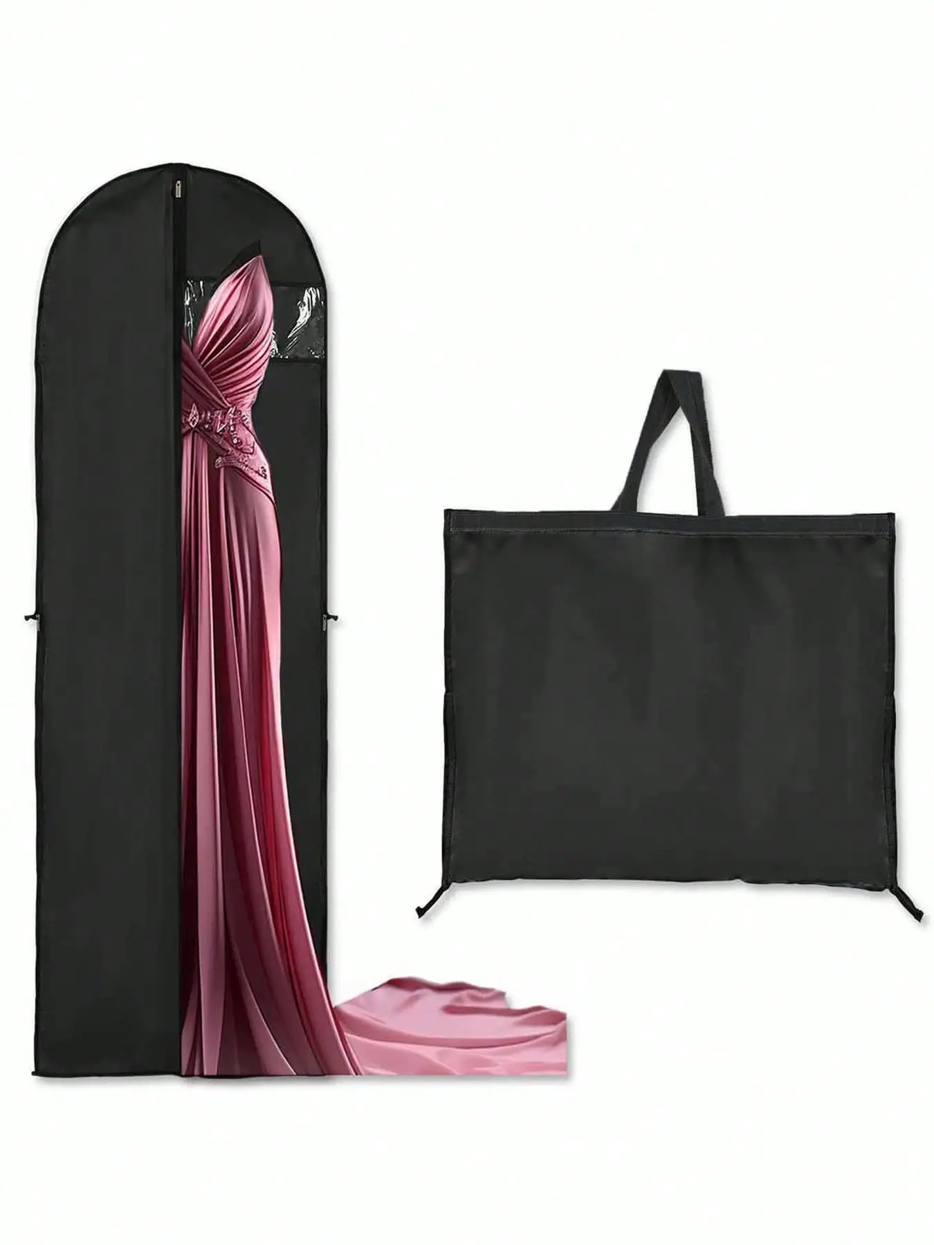 Dust-Proof Clothing Bags, Hanging Storage Bag for Dresses, Suits, Travel Clothes, Zipper Organizer, Closet & Bedroom Storage
