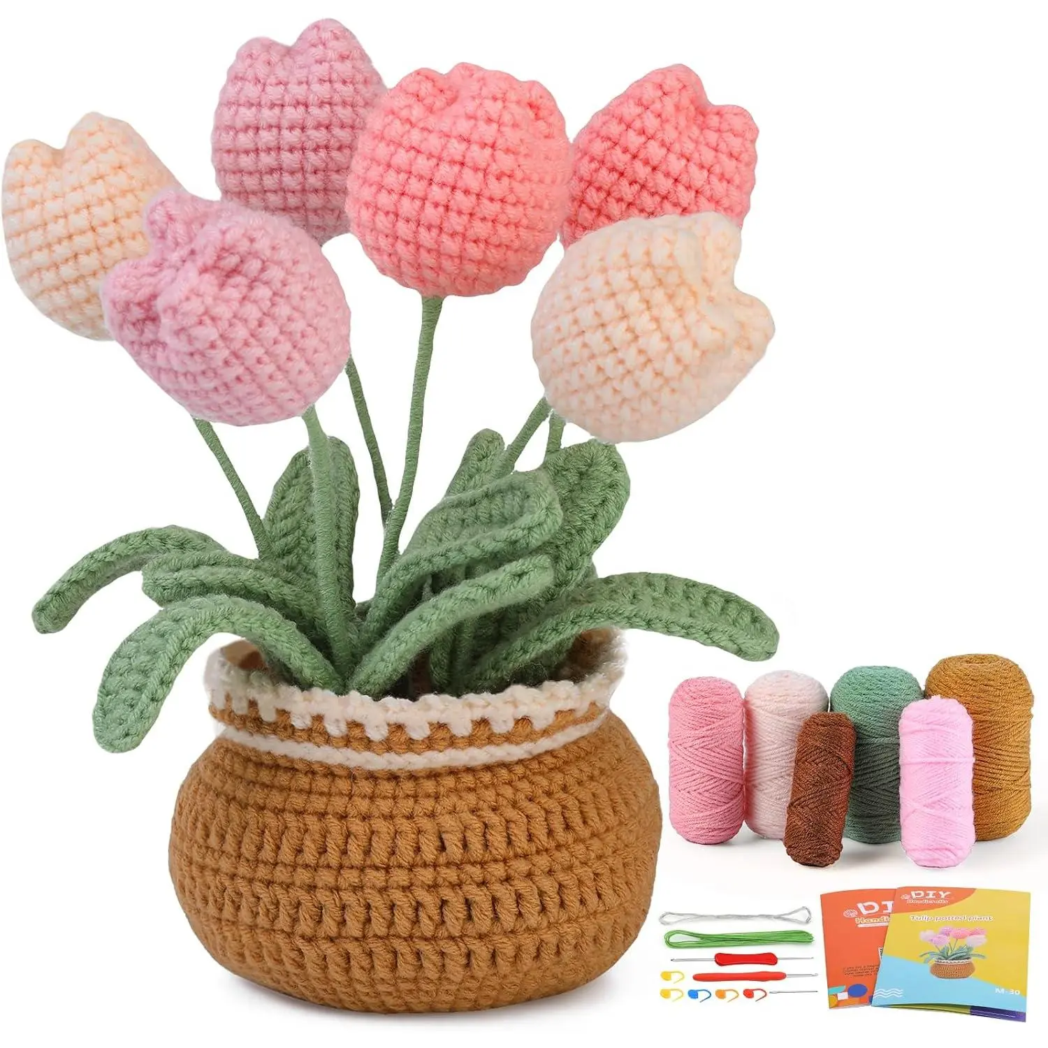 Crochet Kit for Beginners,  Crochet Starter Kit Beginner for Complete Beginners Adults, Crocheting Knitting Kit with Step-by-Step Video Tutorials ()