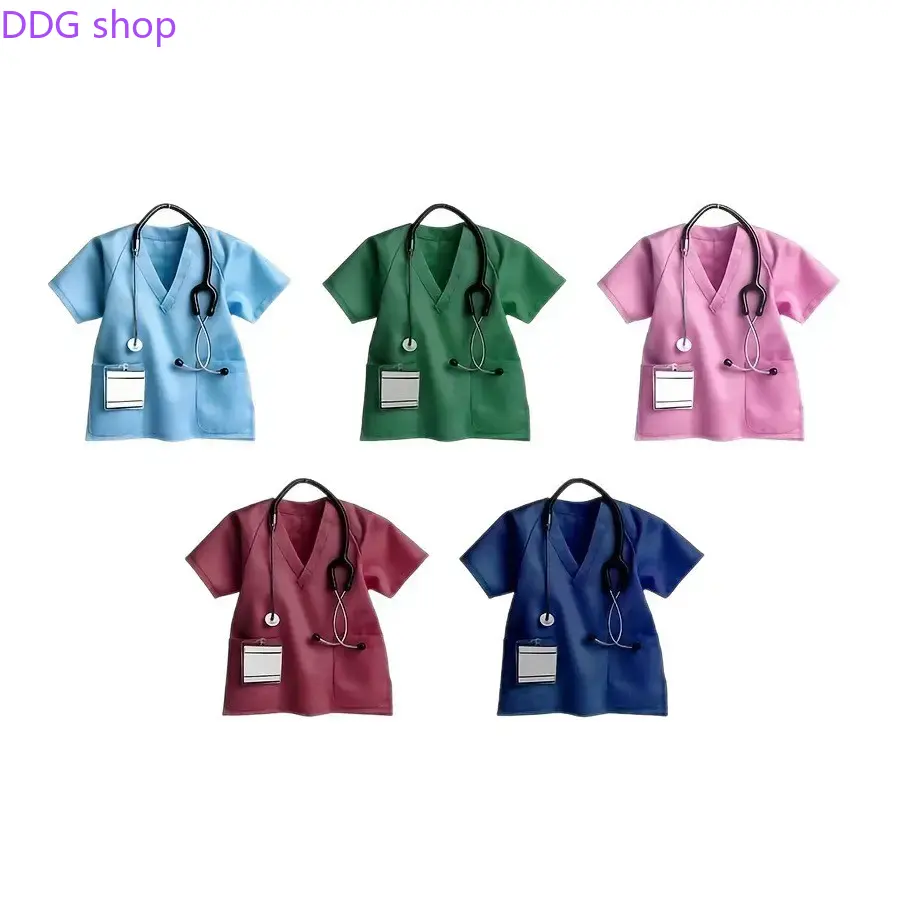 Personalized Acrylic Stethoscope-Shaped Nurse Keychain - 2D Flat Hospital ID Card Holder, Durable Portable Nursing Accessory, Commemorative Medical Pendant, Ideal Gift for Nurse Graduation & Medical Staff Daily Use
