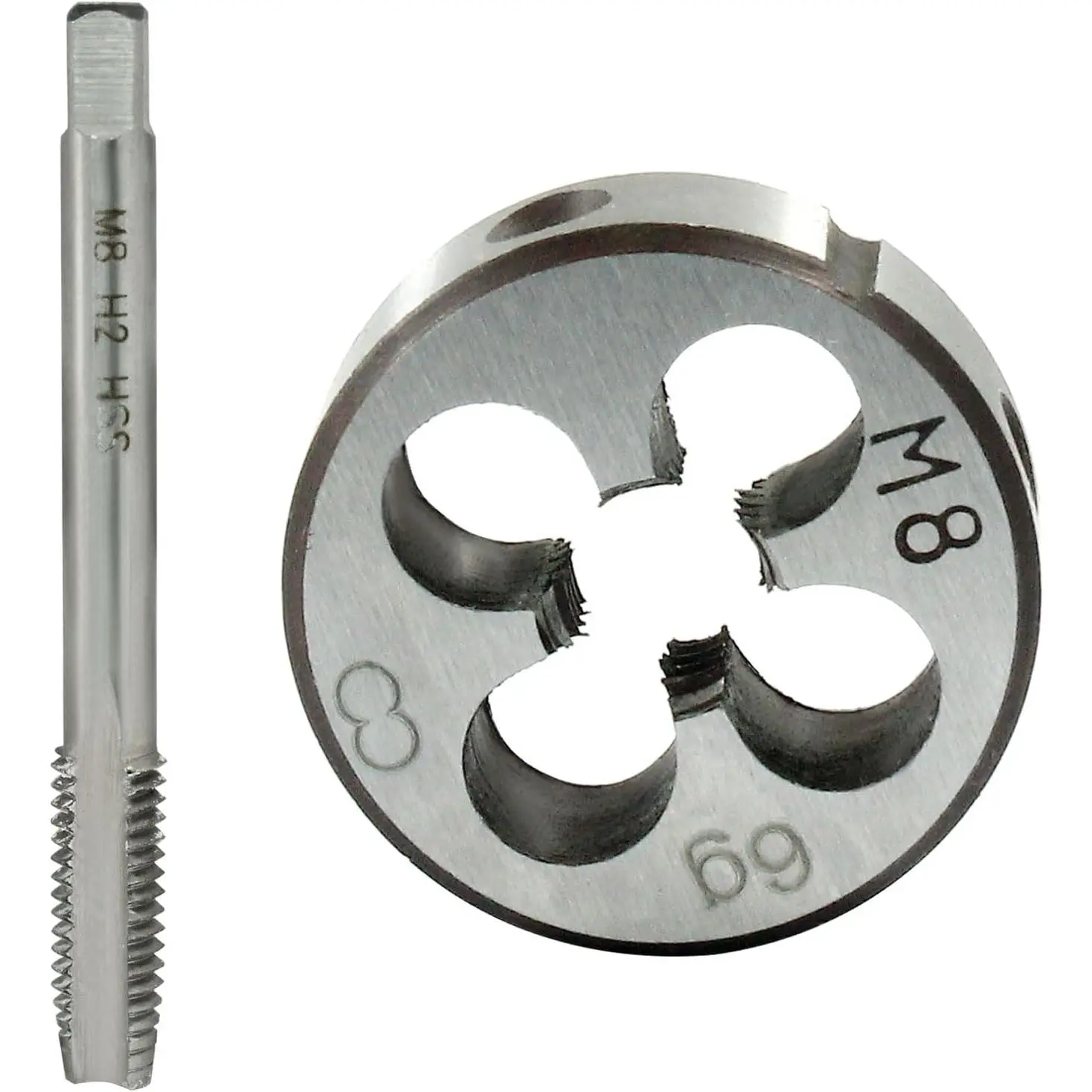 M8 X 1.25 Tap and  Set, Metric Machine Thread Tap Right Hand Alloy Tool Steel , HSS Thread Set for DIY Enthusiasts Professionals