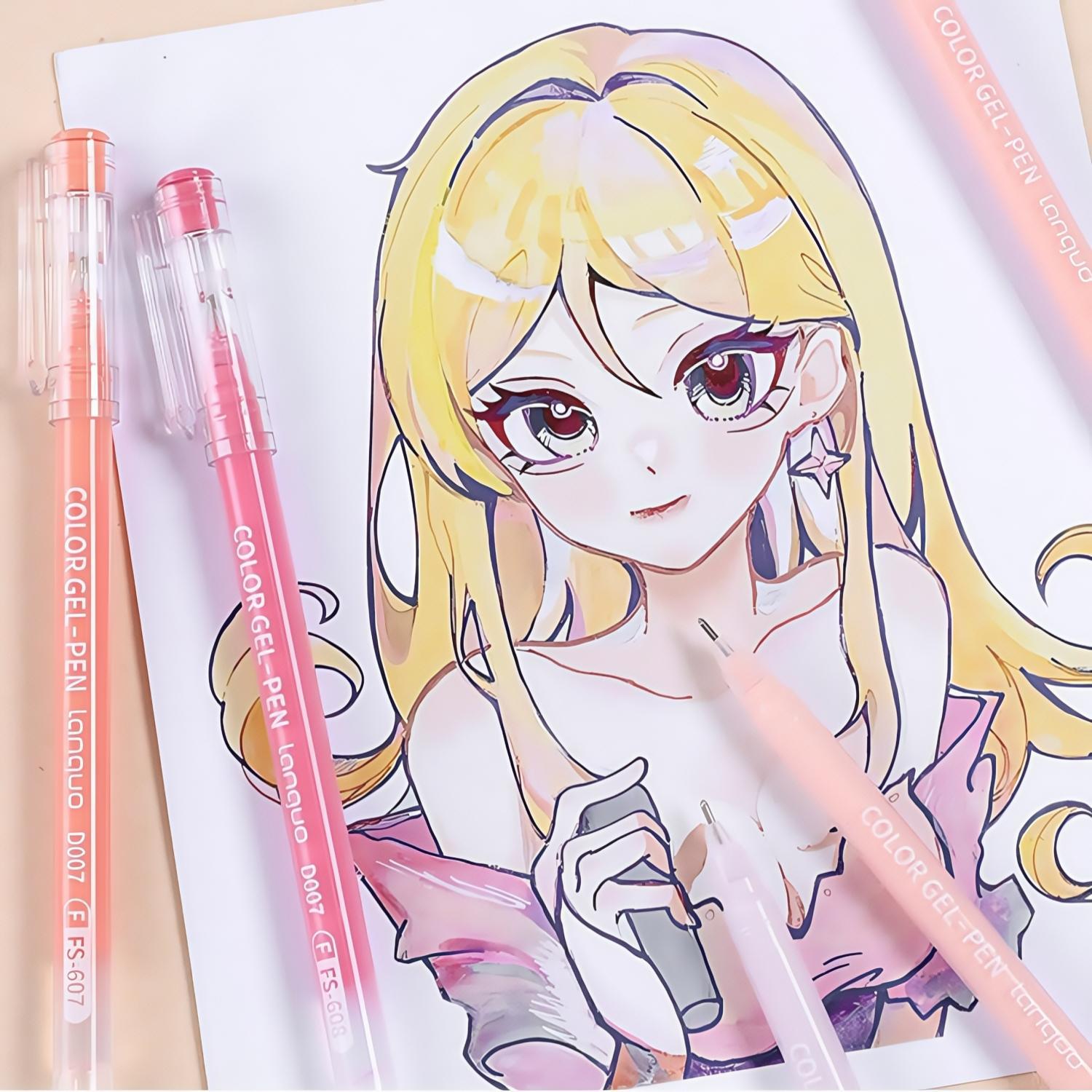 Color Painting Gel Pen Set, 45/72/99 Colors Gel Pen with Storage Box, Large Capacity Ink Pens, Art Supplies for Diary, Card, DIY, Art School Supplies