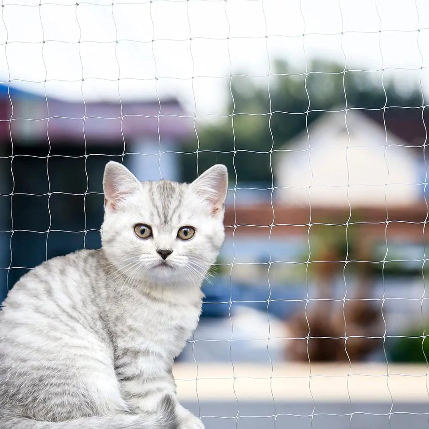 Transparent Nylon Cat Dog Anti-Fall Pet Mesh Fence Netting for Balcony Window Stairs, 10*20ft