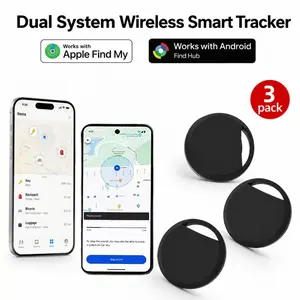 3-Piece Smart Tags for Android and Apple, Dual System Wireless Tracker, Item Locator for Keys, Backpack, Wallet, Luggage, Privacy Protected Smart Tracking Tag