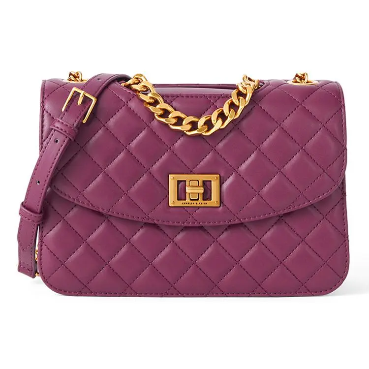 Charles & Keith Small PU Quilted Crossbody Bag for Women – Multiple Colors