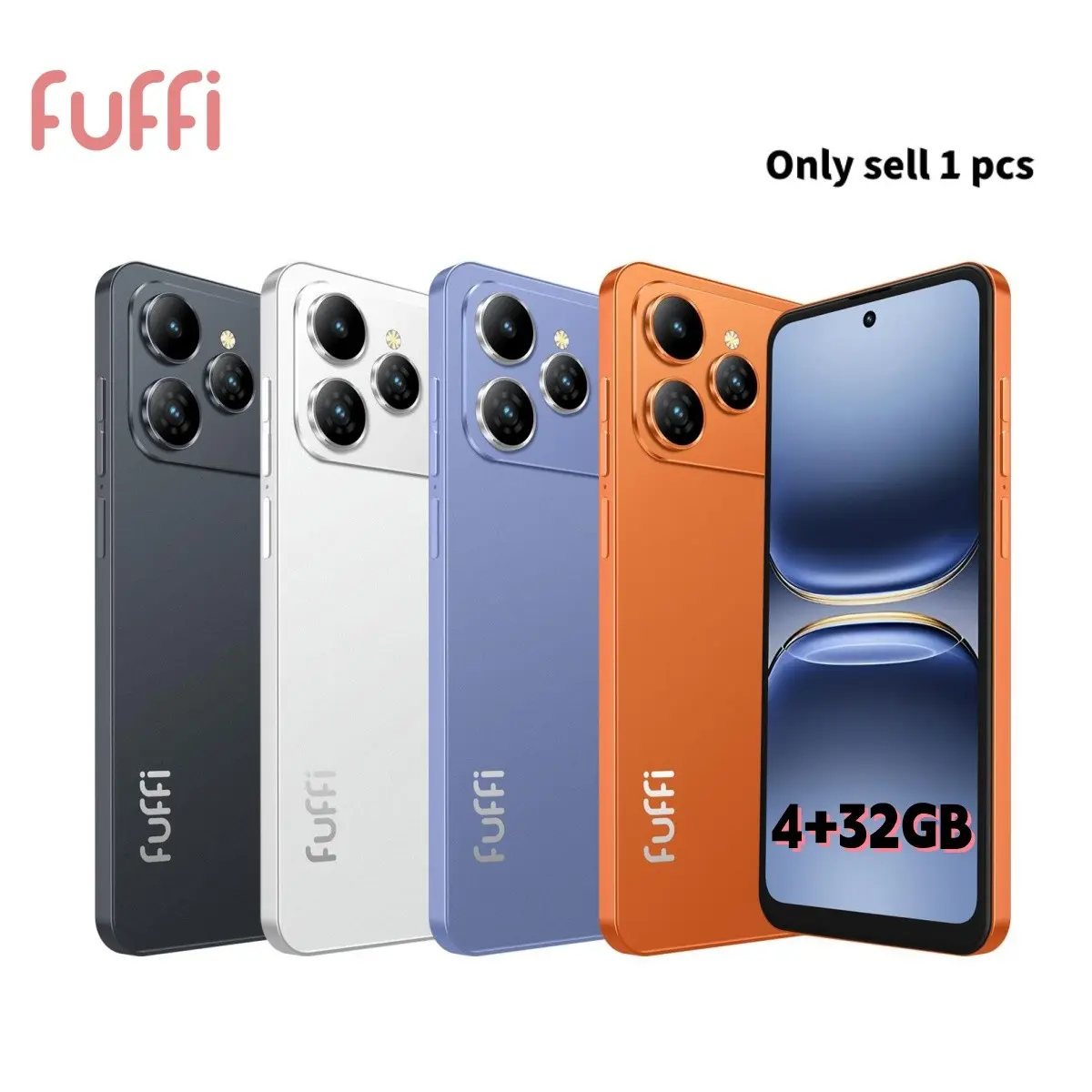 FUFFi-M17 PRO Fashion Smartphone, 6.56-Inch HD Screen, 4GB RAM + 32GB ROM, 3100 mAh Battery, 5MP + 13MP Cameras, Dual-SIM Dual-Standby, Expandable Memory, Android 12.0, 4G Network