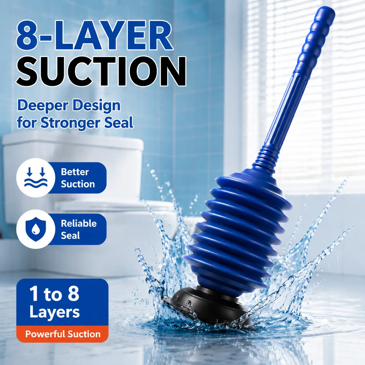 Effective Toilet Plunger & Dredge Tool - Quick Unclogging for Toilets, Sinks, Kitchen Drains #Plunger #DrainCleaner