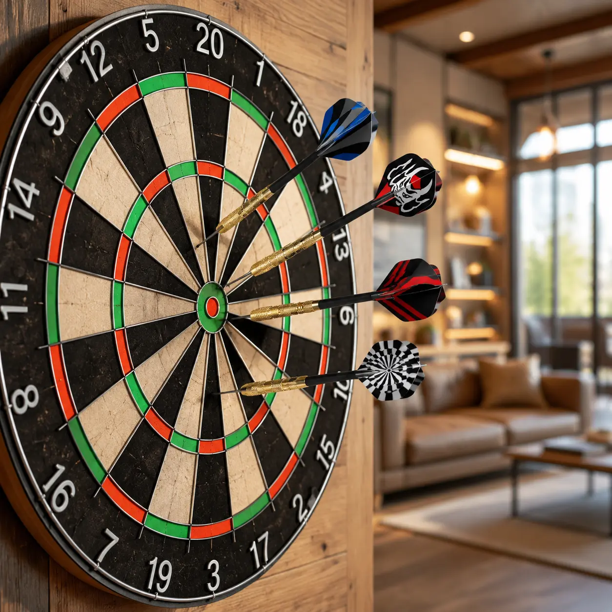 Premium 18-Piece Dart Set Featuring 14-Gram Copper-Plated Steel Tips, 15.2-Centimeter Total Length, Ideal for Competitive and Recreational Players Seeking Balanced Weight, Durable Construction, and Consistent Flight Performance