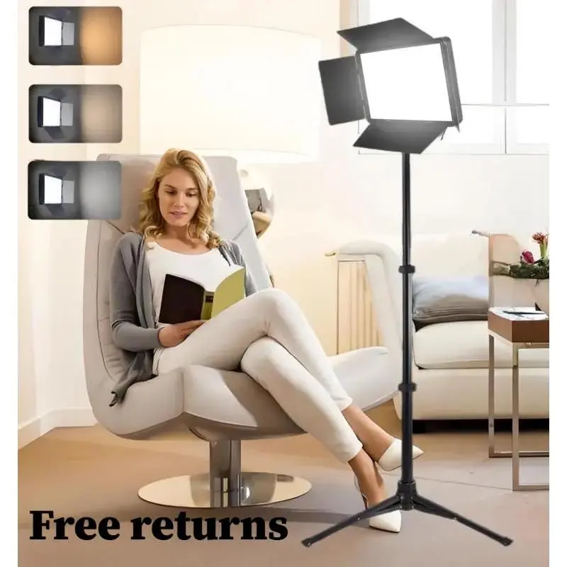Adjustable LED Photography Light with Extendable Stand, Soft Fill Lighting for Beauty Makeup, Fashion Photos, Daily Recording, Small Business Product Photography, Home Workspace and    Gift