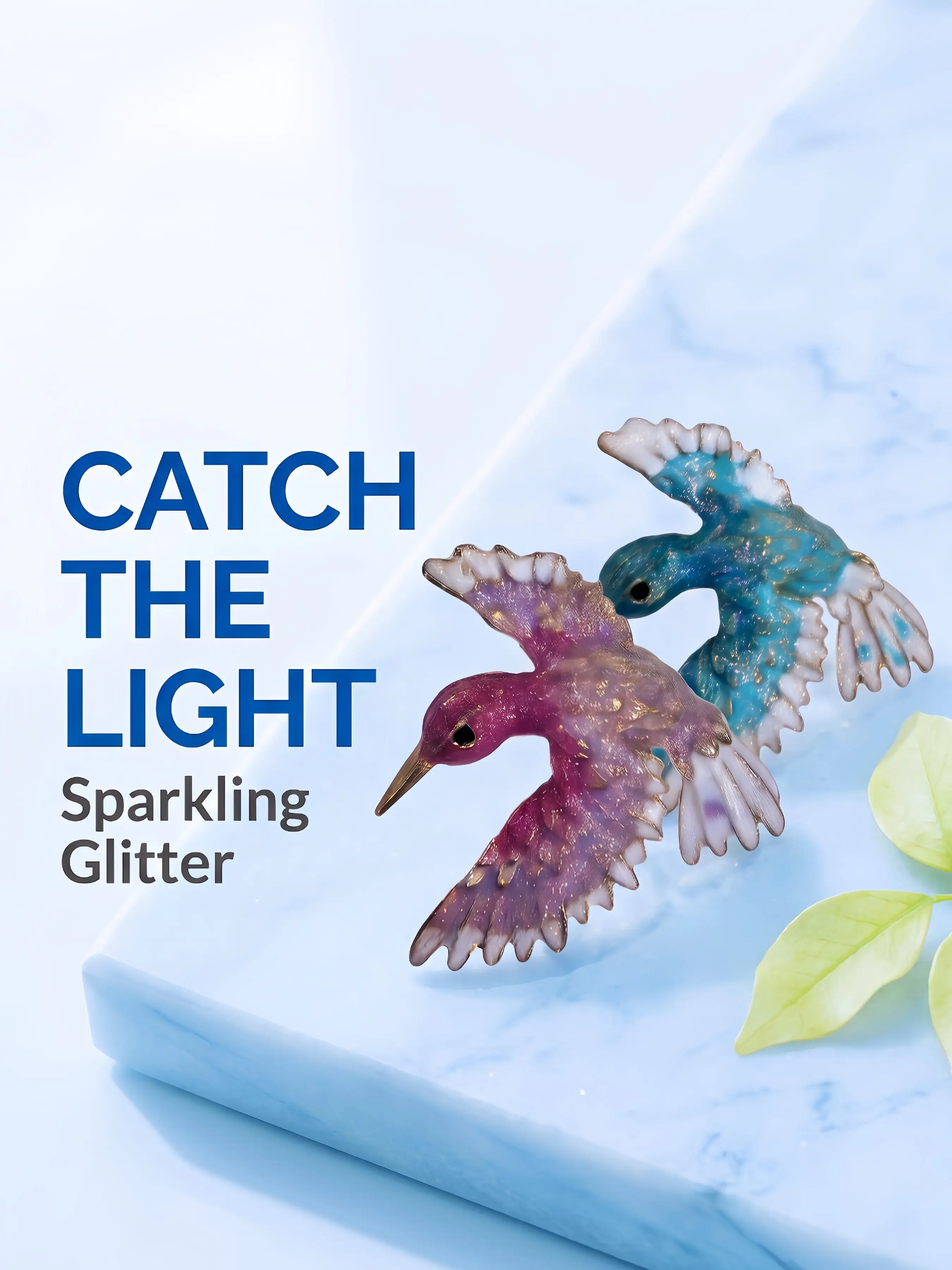 Flying Hummingbird Brooch, Gradient Glitter Enamel Bird Lapel Pin, 2 Optional Colorways, Vintage Alloy Animal Accessory for Daily Outfits, Suits & Hanfu, Elegant Decorative Gift for All Occasions
