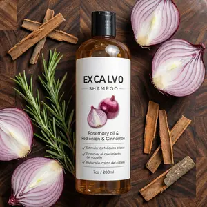 Excalvo Shampoo - Rosemary Oil & Red Onion & Cinnamon Extract, Onion Shampoo for Hair Growth, Promotes Stronger, Thicker and Longer Hair for Women & Men