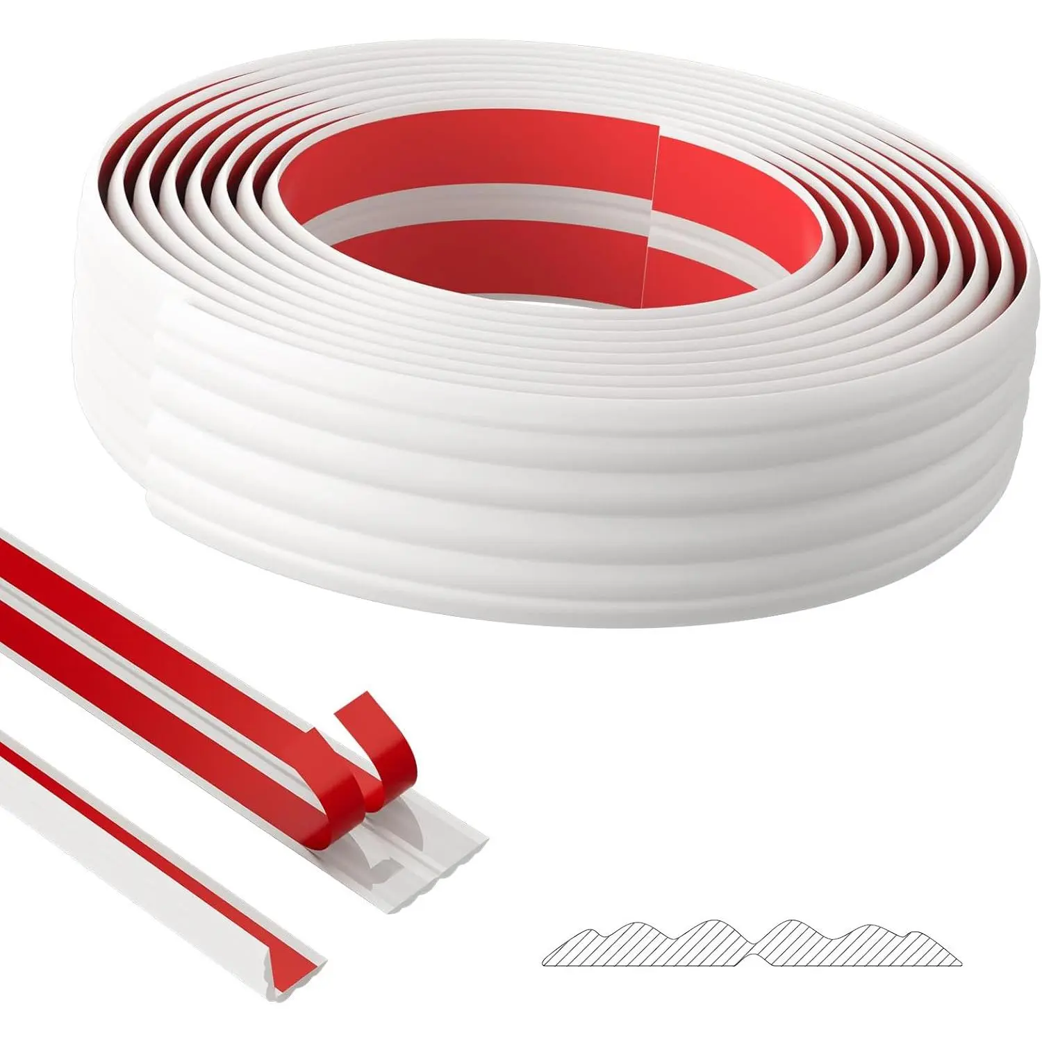 Wall Corner Protector Trim, 10.5  Flexible Inside & Outside Corner Guard Trim, Peel and Stick Corner Molding, Self-Adhesive Strip for Wall , Ceiling, Door Frames, Countertop