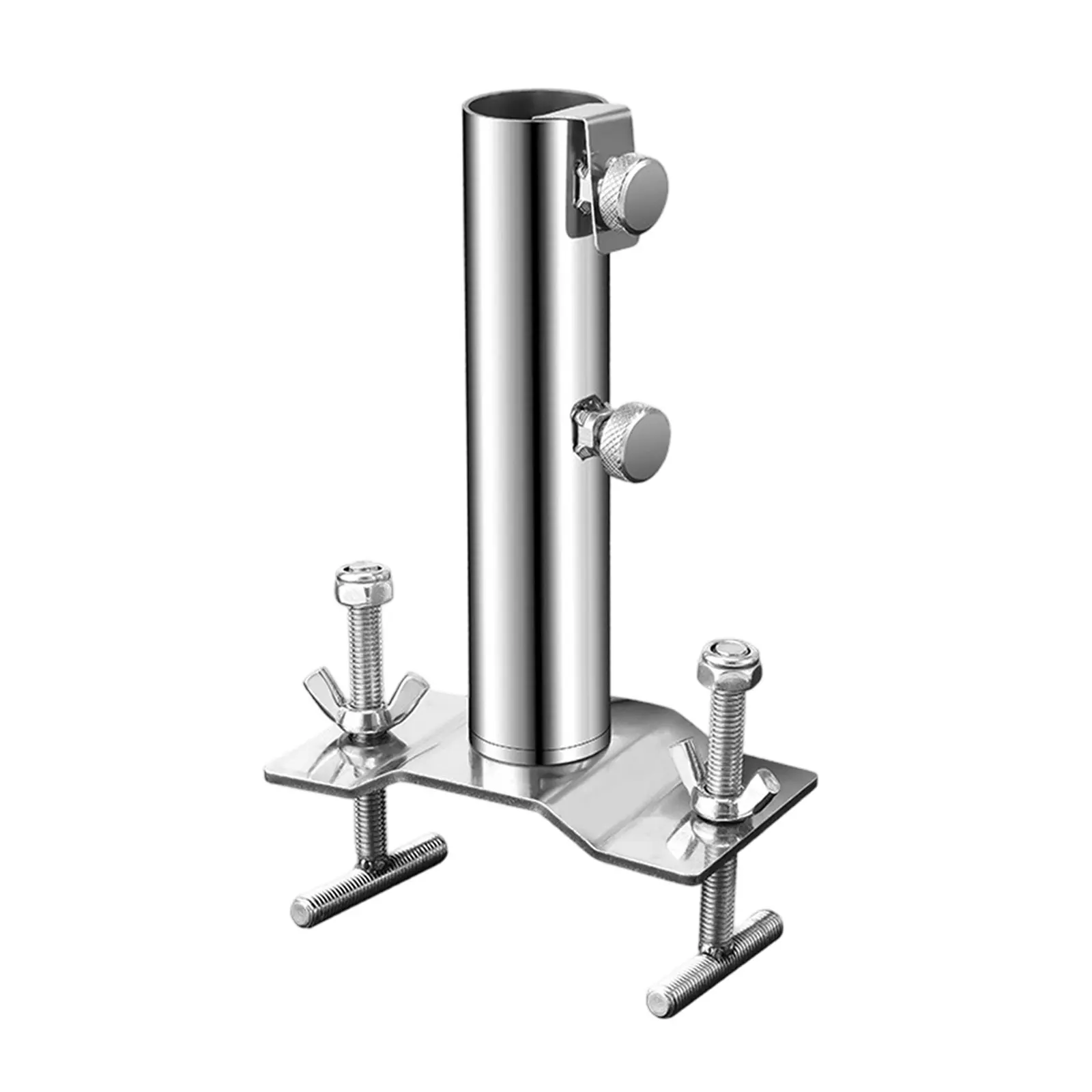 Portable Stainless Steel Umbrella Stand, Outdoor Umbrella Base, Ideal for Balcony and Outdoor Fishing Platforms, 29mm Socket, Durable and Lightweight Design