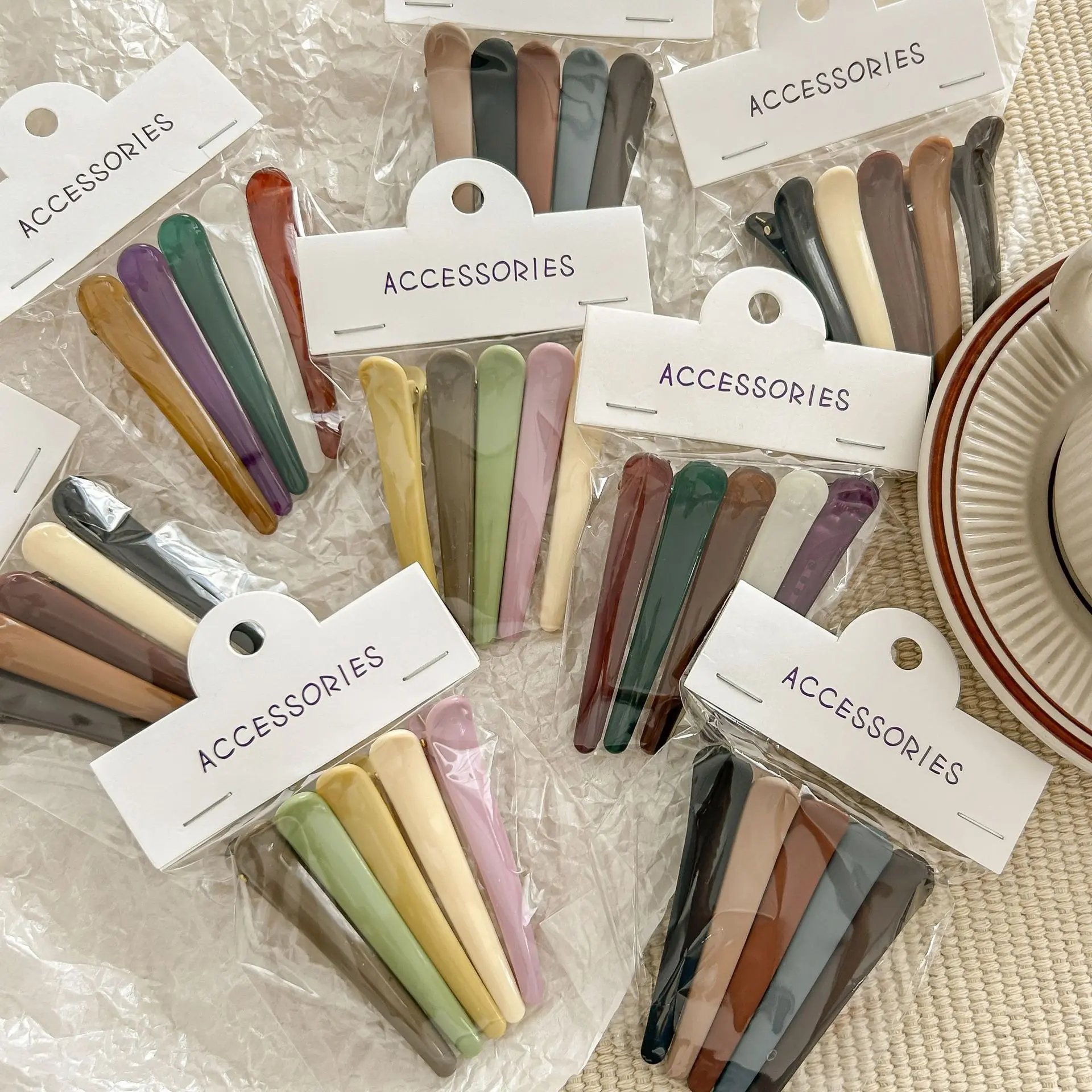 Multicolor No Trace Duckbill Hair Clips, All-Purpose Bangs Side Barrettes, Makeup Washing Broken Hair Non-Slip Hair Pins Women Hair Accessories