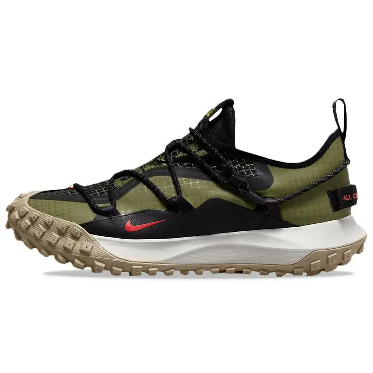 Nike ACG Mountain Fly Low SE Outdoor Hiking Shoes for Men and Women in Black and Green Verifiable, with credentials and supporting global authentication