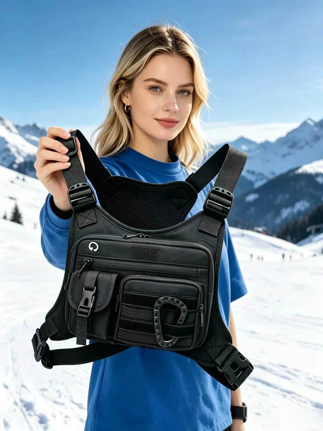 Trendy Unisex Chest Crossbody Pack, Headphone Hole Design, Fine Workmanship, Perfect Gift for Family and Friends