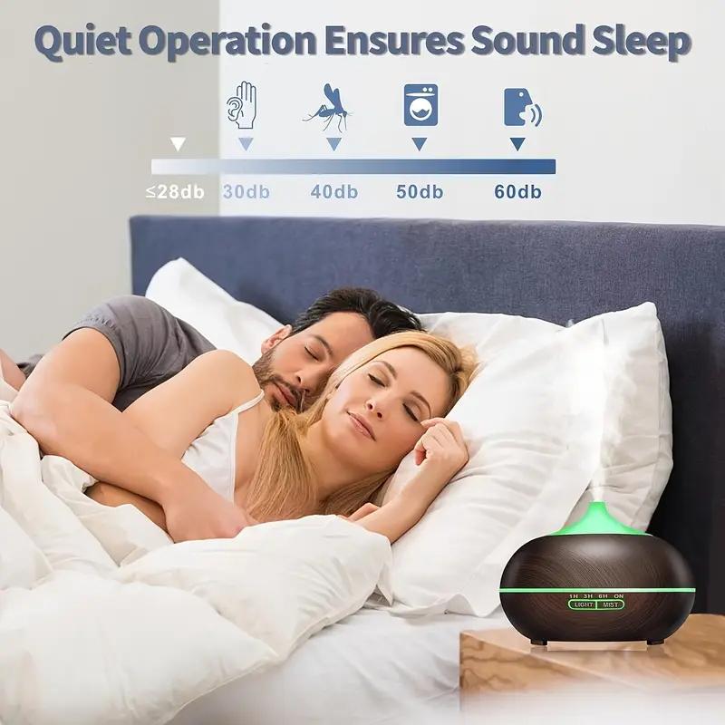 Essential Oil Diffuser 18.6oz, Ultrasonic Aromatherapy Diffuser Mist Humidifiers, Humidifier With 8 Color Lights, 4 Timer Setting, Auto Shut-Off, Office Home Bedroom Living, Large Room