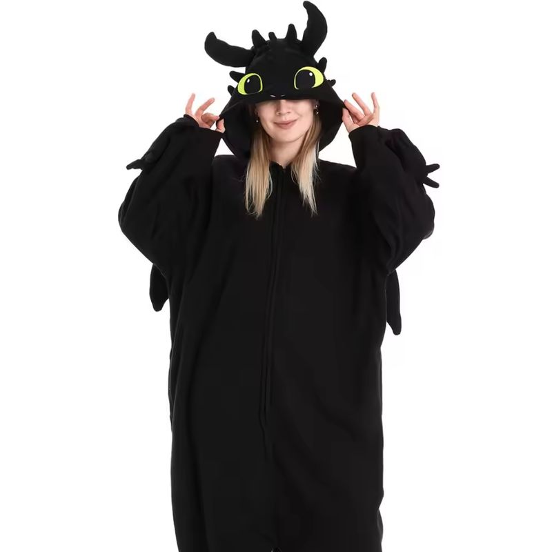 New Toothless Dragon Onesie Pajamas For Adult Jumpsuit Animal Pijamas How To Train Pyjama Unisex Homewear Cosplay Party Costumes