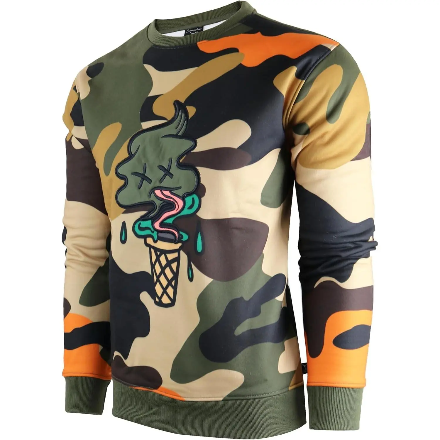 SIGNATURE F11076 Premium Fleece Streetwear Graphic Crew Neck Sweatshirt - Classic Fit