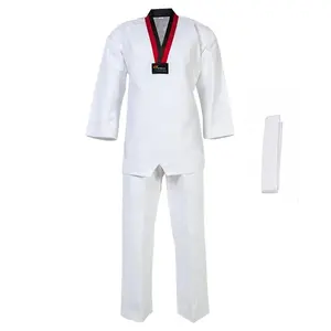Taekwondo Uniform With Belt, Polyester Cotton Soft Suit For Kids Adults Coaches, Boys Girls Training Uniform, TKD