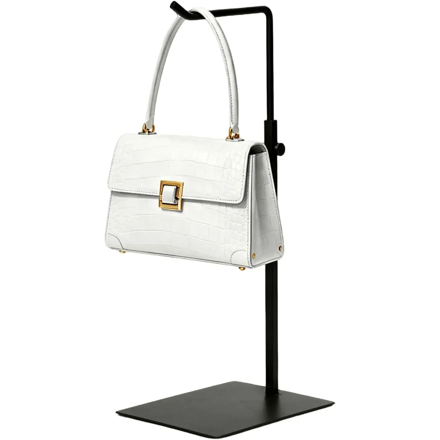 Adjustable Metal Purse Display Stand, Table Banner Stands | Black  Tabletop Handbag Holder for Closet & Retail Shop, Birthday Banners, Holiday Wreaths & Party Decor