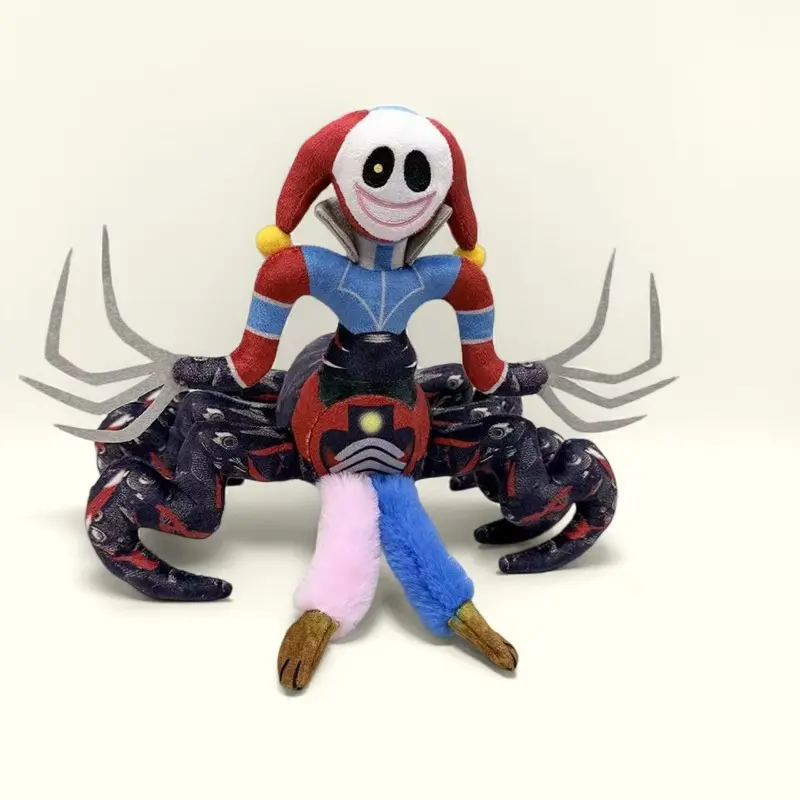 Horror Fantasy Monster Plush Doll Set, Multi-Style Horror Game Character Stuffed Toys - Long Braid Purple Hair Girl, Spider, Clown, Red Bird Scary Beasts, Soft Fluffy Halloween Ornament, Lightweight for Desktop Display, Medium Display Size, Horror Game Ch