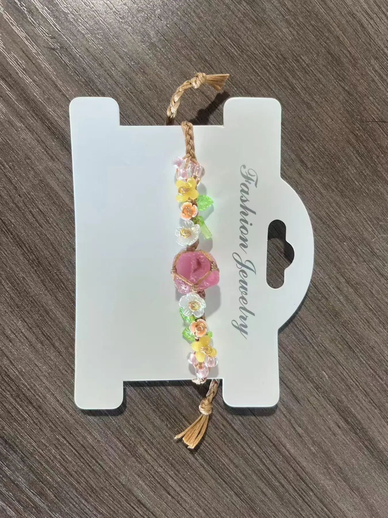 Handmade Braided Flower Design Fashionable Bracelet for Girls, Sweet Style Wristband, Forest Theme Hand Chain Jewelry, Cute and Charming Accessory for Teens