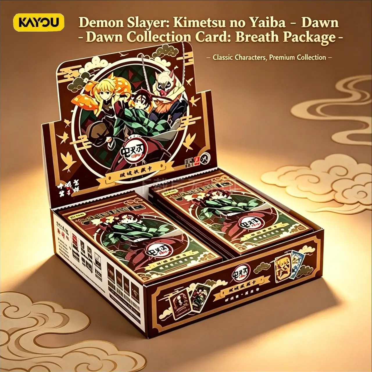 Official Kayou Demon Slayer Card Game, Collectible Cards, Dawn Edition First Wave Breathing Pack, Chinese Version, Anime Merchandise Gift, Card Packs