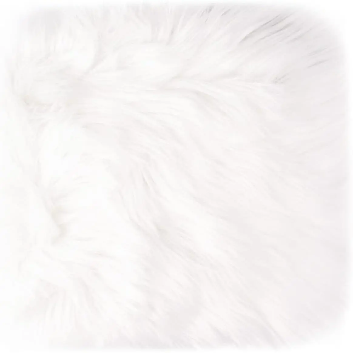 12 Inch Cushion Area Rug for Small Product Photo Background (White) | Small Square Faux  Sheepskin  Plush Photo Props for Tabletop Photography, ,  Art,  Decor, etc.