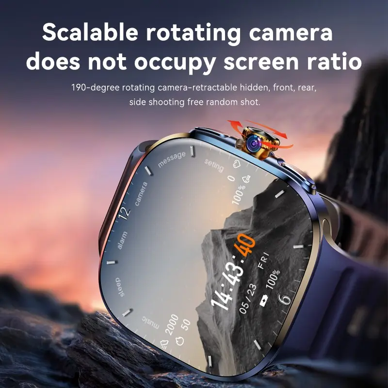 Smartwatch 2.4 Inch Luxury, Wireless Calling/sms Alerts, Dual System, Multi-Sport Modes, High-Definition Screen, Multiple APP Notifications