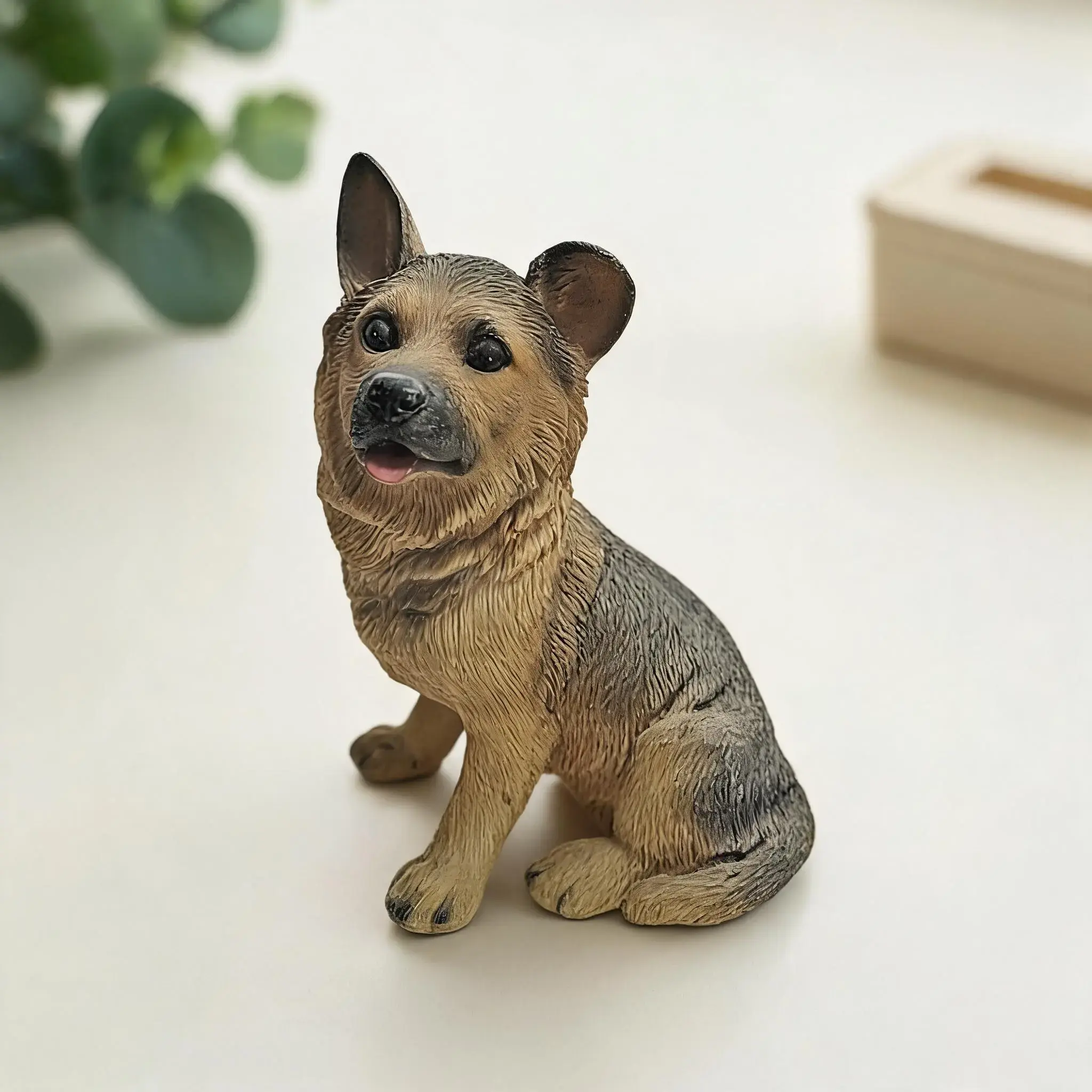 Dog Figurine Resin Material Home Decor Ornament, Adorable Dog Statue for Living Room Decoration, Unique Pet Lover Gift Idea