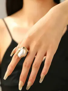 1pcs Bohemian Beach Vacation Ring – Oil-Drop Floral & Starfish Design | Trendy INS Alloy Stackable Ocean-Themed Jewelry, Perfect Birthday Gift for Her