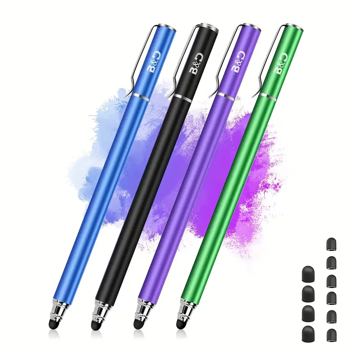 4pcs Stylus Touch Screen Pens 0.18-Inch Fine Tip,5.5" L Ideal for Drawing, Writing, And Gaming Compatible with Ipad, Iphone, Samsung Tablets, And All Other Touch Screens, Great Gift Idea for Students