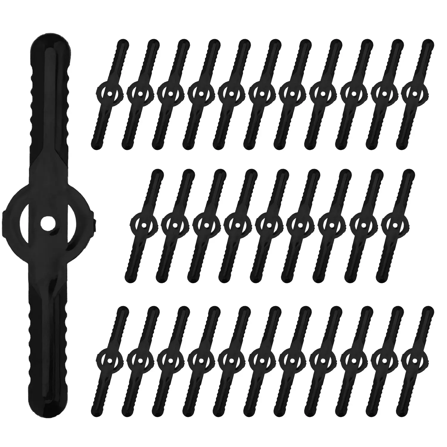 32Pcs Durable Plastic Replacement Blades, Universal Fit for Cordless Weed Wacker String Trimmer, Multi Use Grass Cutter Blades for Lawn Yard Garden Trimming & Yard Maintenance,summervibes tiktokshopbacktoschool