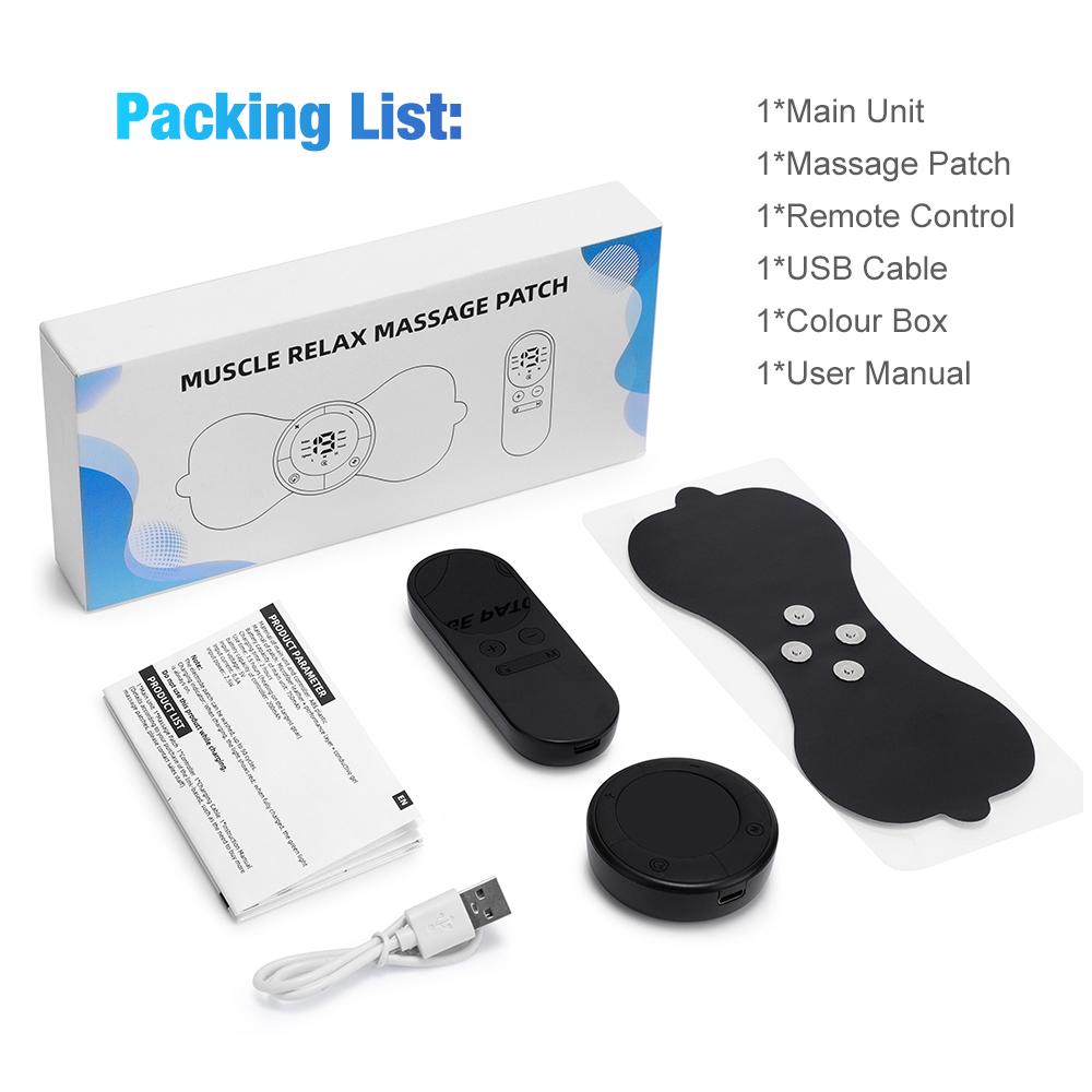 Heated Massage Patch with 3 Temperature Settings, 6 Modes Shoulder Neck Back Waist Leg Muscle Relaxation Pad Menstrual Care Heated Massage Patch with 3 Temperature Settings, 6 Modes Shoulder Neck Back Waist Leg Muscle Relaxation Pad Menstrual Care