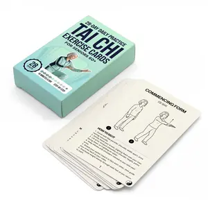 54 Tai Chi Exercise Cards for Seniors 60+, 28-Day Daily Practice Program, Balance & Mobility Workout, Gift for Elderly Parents