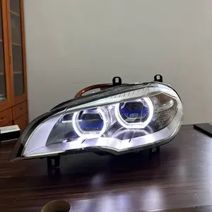 Suitable for 07-13 BMW X5 headlight assembly E70 old model modified to new model xenon laser lens LED daytime running lights