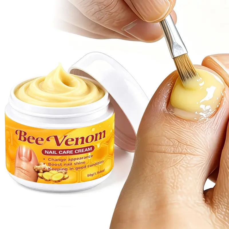 Honey Venom Turmeric Hand Foot Nail Repair Moisturizer Cream, Daily Moisturizing Nail Care, Smooths Rough Nails, Universal Nail Care Ointment 50g Dryness