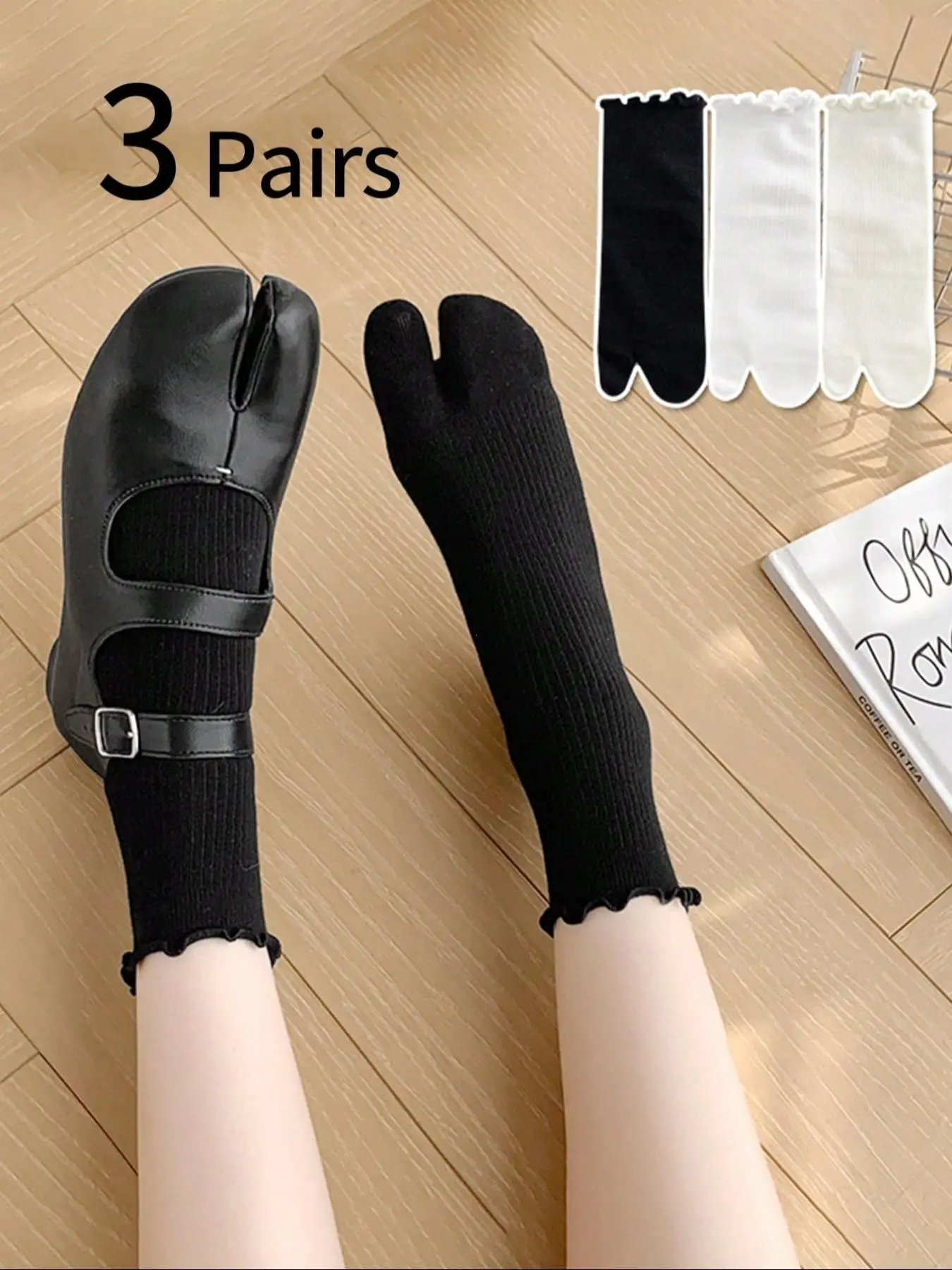 3 Pairs Girls' Crew Socks, Plain Design, Fitted Style, All Seasons Wear, Suitable for Ages 1-16, Teen Socks, Casual Student Footwear