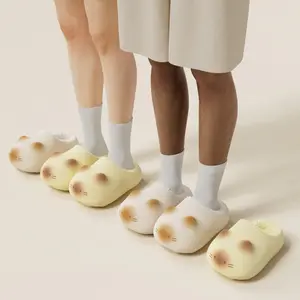 Cute cat-themed outdoor cotton slippers for women, winter plush warm couple's home thick-soled cotton slippers with cat paws-summer sandals, casual sandals, comfortable sandals, EVA sandals, summer clogs, beach sandals, lightweight sandals