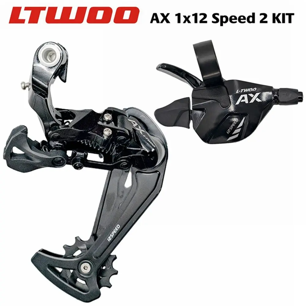 Ax12 Cycling Gear Shift Kit, 12-Speed Bike Trigger Shifter, Rear Derailleur, Compatible with 50/52t Cassettes, Suitable for Shimano Sram Brakes